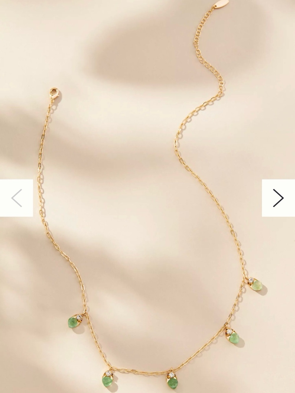 NWT Anthropologie Sunset stone necklace in by Serefina gold